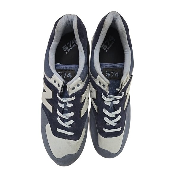 New Balance Men's 574 Core M574MLA Athletic Shoe Navy/Gray Size 18 2E - Picture 6 of 7